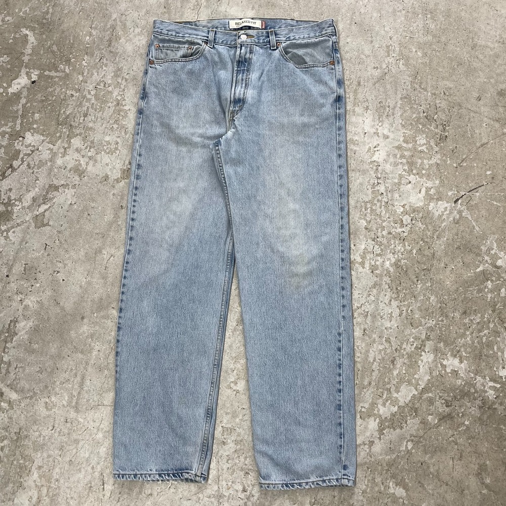Levis Jeans Mens 38x33 Blue Pants 550 Baggy Light Relaxed Skater Denim Tag 38x34